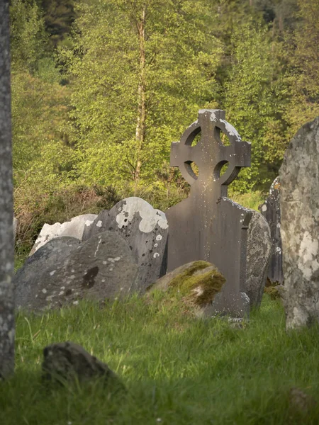 Monastía Antigua Glendalough Wicklow Mountains Ireland Viajes Fotografía —  Fotos de Stock