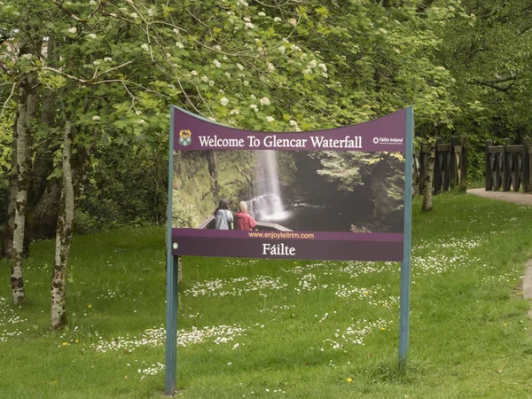 Welcome Glencar Waterfall Ireland Glencar Republic Ireland May 2019 — Stock Photo, Image