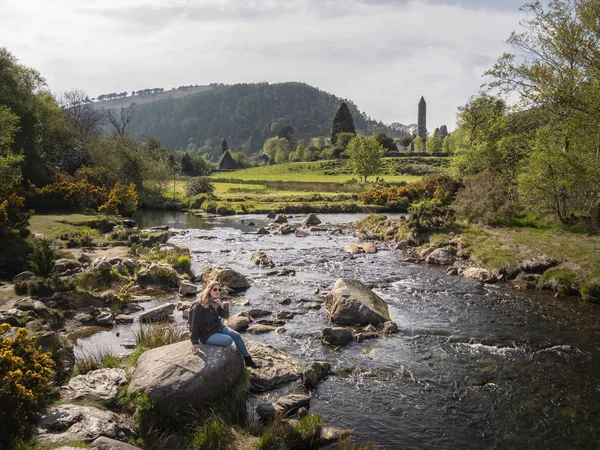 Kleine Creek Art Glendalough Wicklow Mountains Ierland Reisfotografie — Stockfoto