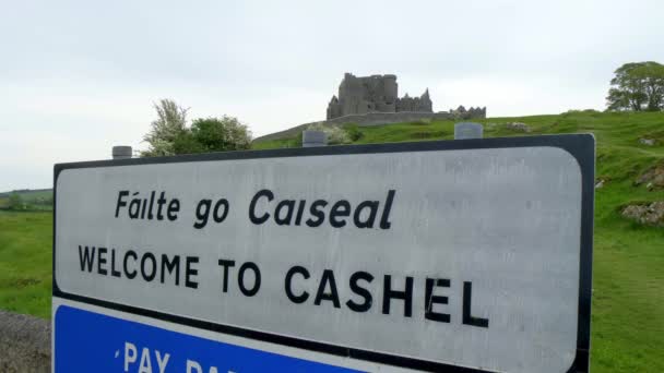 Bienvenido Roca Cashel Hito Famoso Irlanda Cashel República Irlanda Mayo — Vídeos de Stock