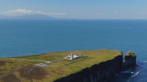 Loop Head Bij County Clare Ierland Luchtfoto Drone Beelden Reisfotografie — Stockvideo