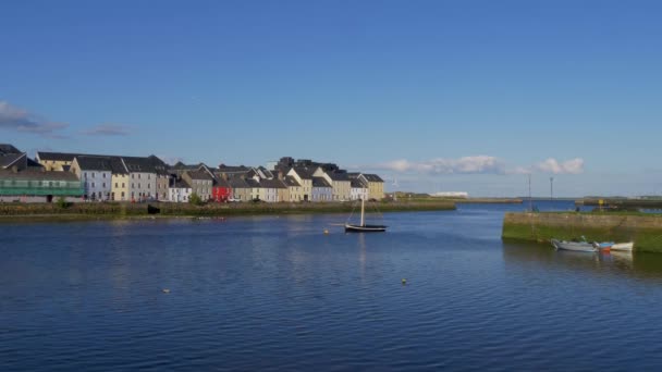 Galway Renkli Evler Seyahat Fotoğrafçılığı — Stok video