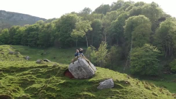 Murlough Bay Irlandii Północnej Widok Lotu Ptaka — Wideo stockowe