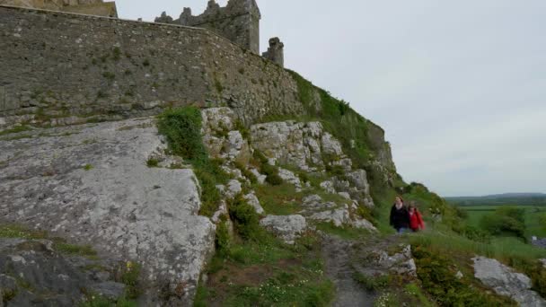 Berühmter Felsen Von Cashel Irland — Stockvideo