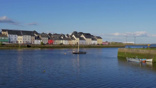 Galway Renkli Evler Seyahat Görüntüleri — Stok video