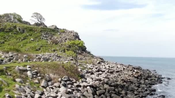 Murlough Bay Irlandii Północnej Widok Lotu Ptaka — Wideo stockowe