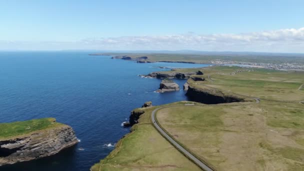 Murlough Bay North Ireland Utsikt Från Luften Bilder Resekoncept — Stockvideo