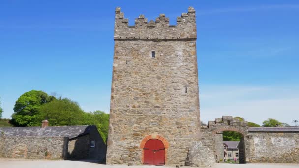 Old Medieval Ruins Castle Ward Northern Ireland — Stock Video