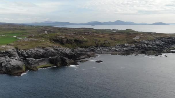 Murlough Bay Irlanda Norte Imagens Aéreas Conceito Viagem — Vídeo de Stock