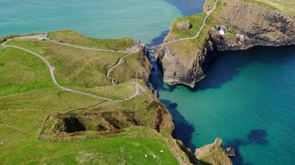 Wonderful Murlough Bay Irlandii Północnej Zdjęcia Lotu Ptaka — Wideo stockowe