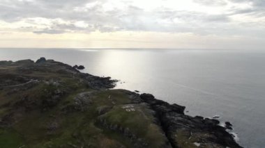 Kuzey İrlanda 'daki harika Murlough Körfezi - hava görüntüsü