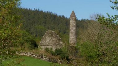 İrlanda Wicklow Dağları Glendalough ünlü antik monasty  