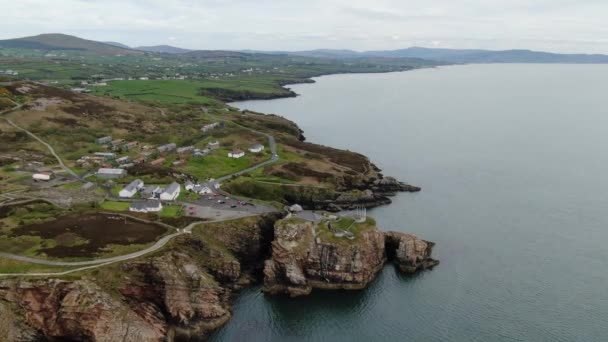 Φρούριο Ντάνρι Στο Ντάντρι Head Στην Ιρλανδία — Αρχείο Βίντεο