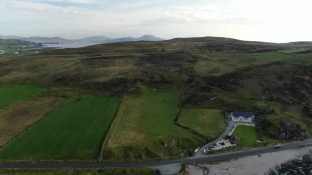 Malin Head Evening Aerial Drone View — Stock Video