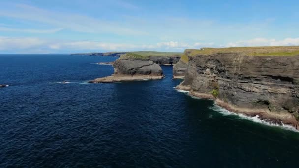 Loop Head Bij County Clare Ierland Luchtfoto Drone Beelden — Stockvideo
