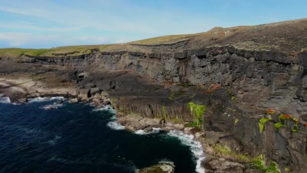 Murlough Bay Noord Ierland Bovenaanzicht Footage Reis Concept — Stockvideo