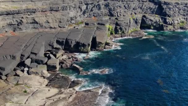Чудесный Залив Мурлох Северной Ирландии Кадры Воздуха — стоковое видео