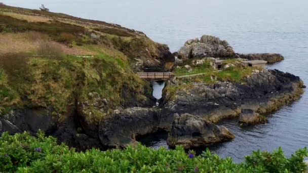 Murlough Bay Irlanda Del Norte Imágenes Vista Aérea Concepto Viaje — Vídeo de stock