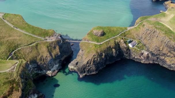 アイルランドの母の有名な崖に沿ったフライト — ストック動画
