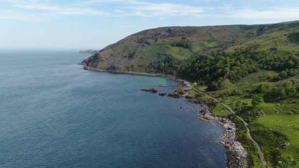 Flyg Längs Den Berömda Cliffs Mother Irland — Stockvideo