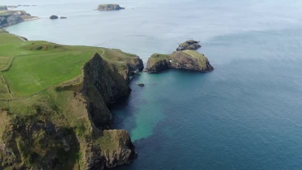 Flyg Längs Den Berömda Cliffs Mother Irland — Stockvideo