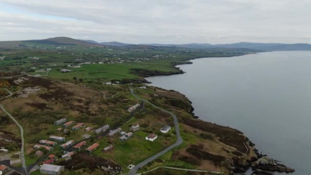 Awesome Landskap Den Irländska Västkusten Antenn Drone Footage — Stockvideo