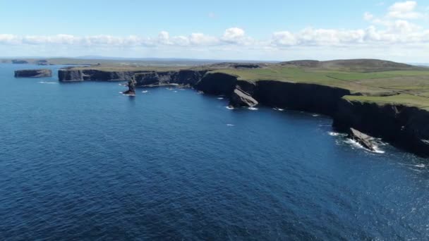 Loop Head County Clare Irlanda Imágenes Aéreas Aviones Tripulados — Vídeo de stock