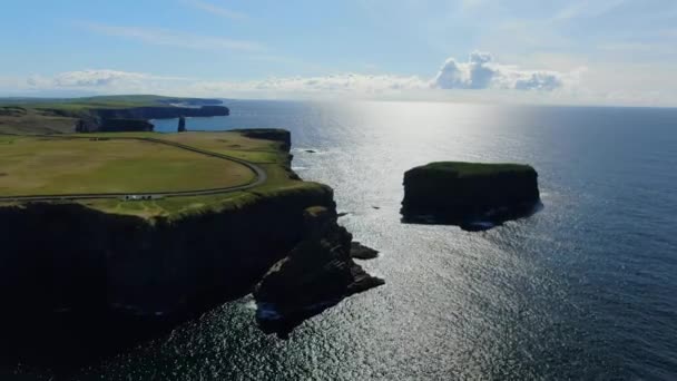 Awesome Landskap Klipporna Kilkee Irland — Stockvideo