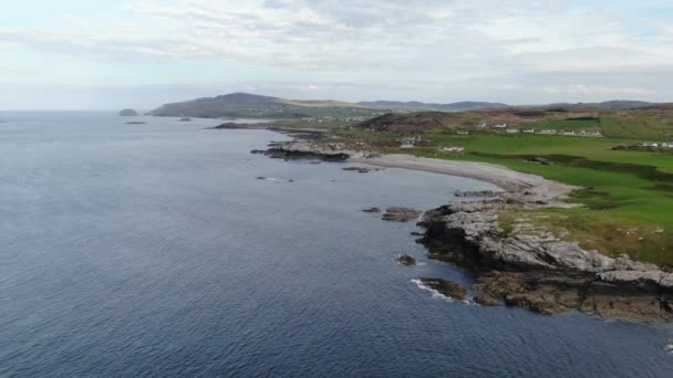 Vuelo Sobre Malin Head Irlanda Fotografía Viaje — Vídeo de stock