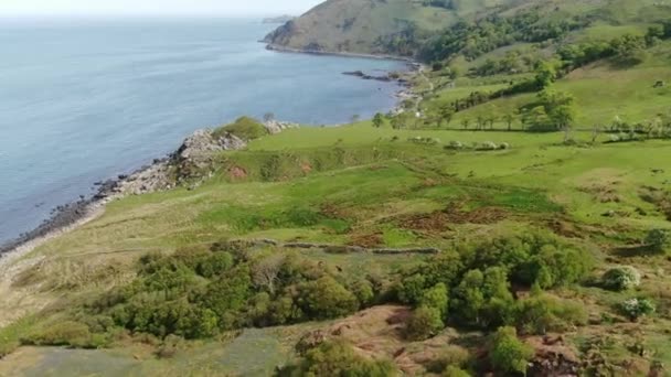 Murlough Bay Észak Írországban Légi Nézet — Stock videók