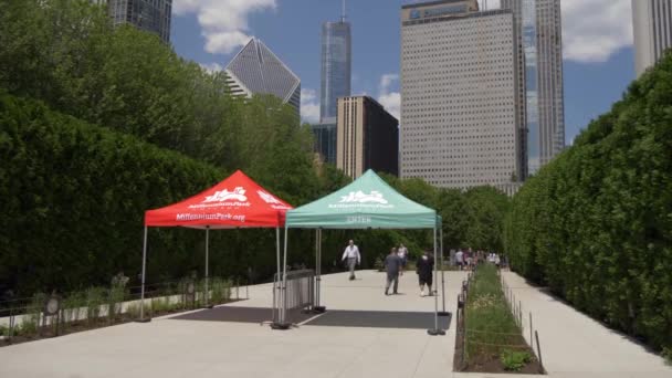 芝加哥千禧年公园入口 美国芝加哥 2019年6月11日 — 图库视频影像