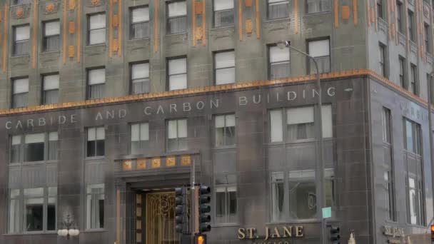 Carbide Carbon Building Chicago Chicago Usa Juni 2019 — Stockvideo