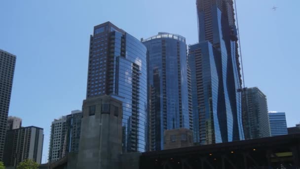 High Rise Buildings Chicago Downtown Chicago Eua Junho 2019 — Vídeo de Stock