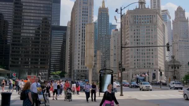 Вид Улицу Мичиган Авеню Чикаго Чикаго Сша Июня 2019 Года — стоковое видео