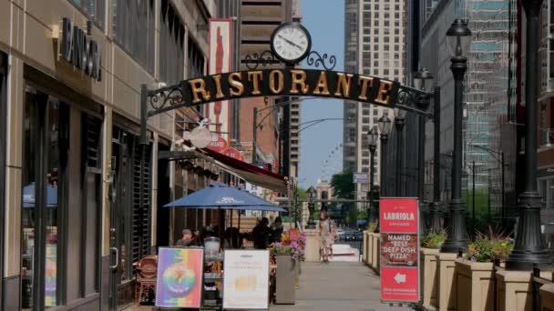 Italiensk Restaurang Chicago Chicago Usa Juni 2019 — Stockvideo