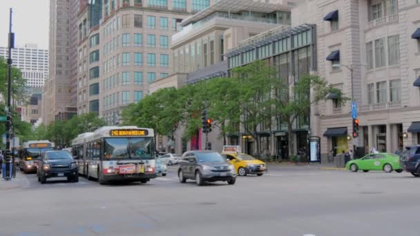 Michigan Avenue Gatuvy Chicago Chicago Usa Juni 2019 — Stockvideo