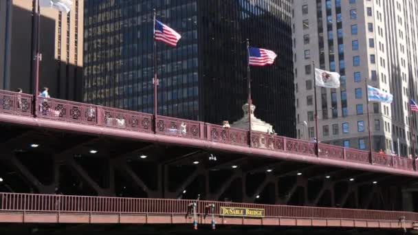 Bridges Chicago River Chicago Verenigde Staten Juni 2019 — Stockvideo