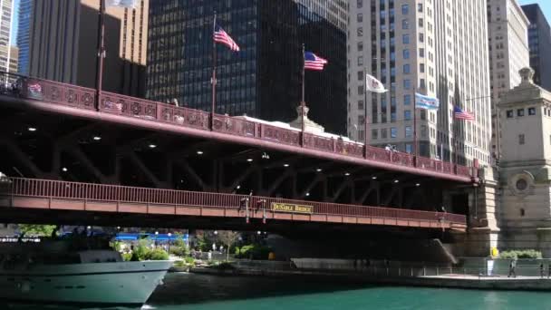 Dusable Bridge Chicago Chicago Usa Juni 2019 — Stockvideo