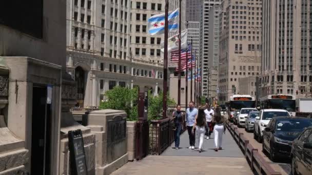 Dusable Bridge Chicago Chicago Usa Giugno 2019 — Video Stock