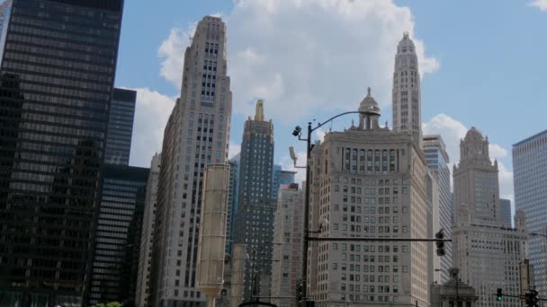 Iconic Buildings Chicago Skyline Chicago Usa June 2019 — Stock Video