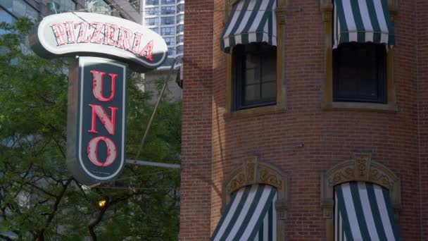 Słynna Pizzeria Uno Chicago Chicago Usa Czerwiec 2019 — Wideo stockowe