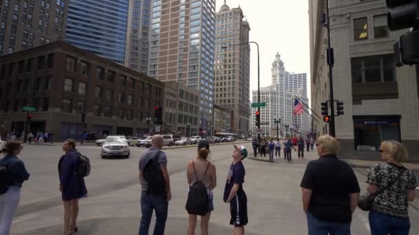 Вид Улицу Центре Чикаго Чикаго Сша Июня 2019 Года — стоковое видео