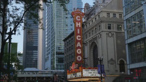 Slavné Chicago Theater State Street Bývalé Balaban Katz Theater Chicago — Stock video