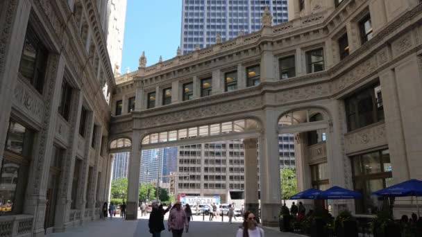 Edifício Wrigley Famoso Chicago Chicago Eua Junho 2019 — Vídeo de Stock