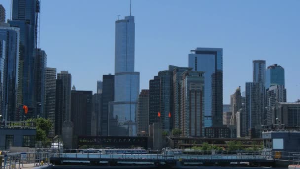 Los Edificios Gran Altura Del Centro Chicago Chicago Estados Unidos — Vídeos de Stock