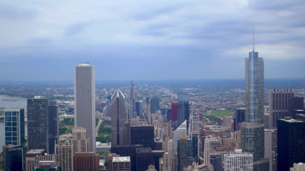 Erstaunliche Luftaufnahme Über Chicago — Stockvideo