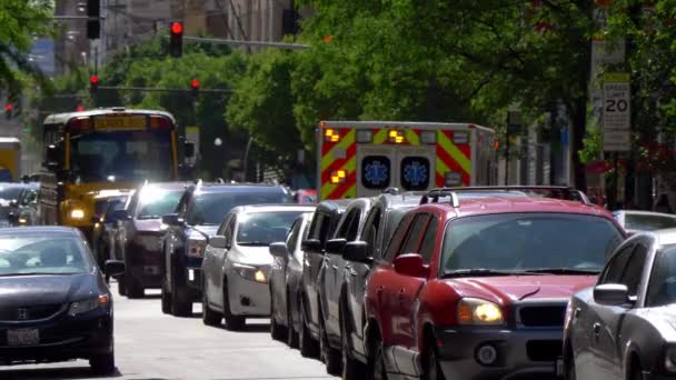 Ambulansbil Chicago Centrum Chicago Usa Juni 2019 — Stockvideo