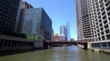 Chicago Nehri güneşli bir günde - Chicago, ABD - 11 Haziran 2019