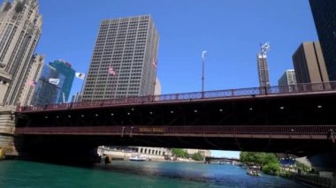 Chicago Nehri üzerindeki Dusable Köprüsü - Chicago, Usa - 11 Haziran 2019