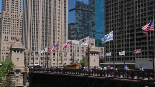 Puente Dusable Chicago Chicago Estados Unidos Junio 2019 — Vídeos de Stock